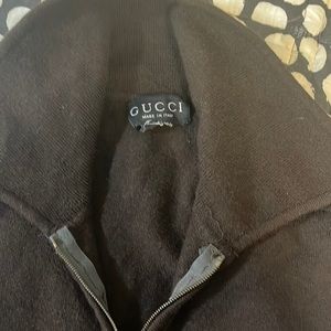 Gucci cardigan blue with brown with zipper